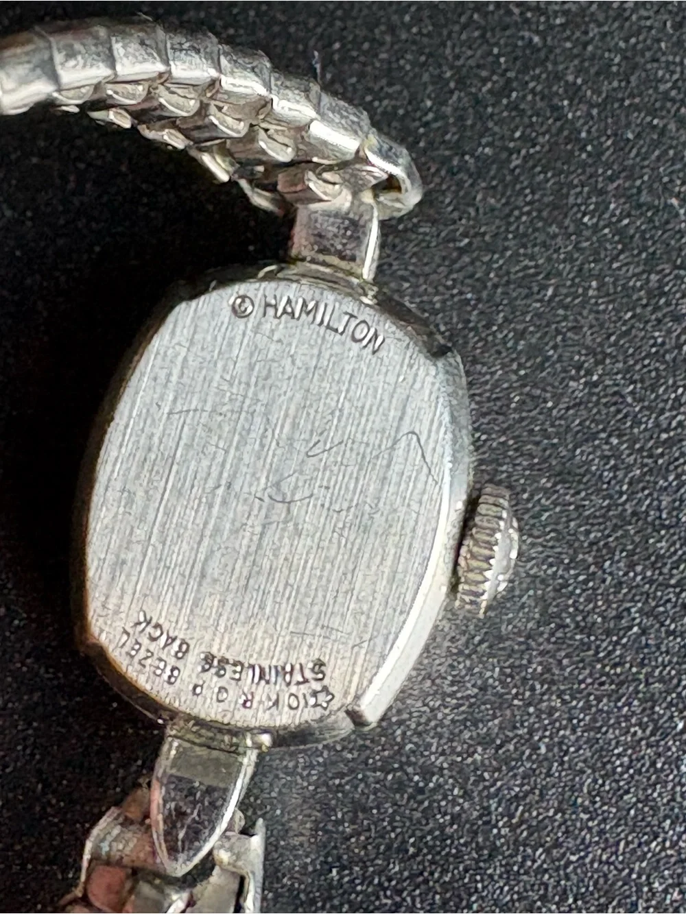 Hamilton‎ Women's Vintage White Gold Bracelet Watch with Champagne Dial
